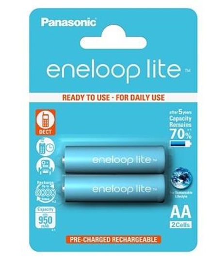 Picture of Panasonic | ENELOOP Lite BK-3LCCE/2BE | AA | 950 mAh | 2 pc(s)