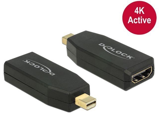 Изображение Delock Adapter mini Displayport 1.2 male  HDMI female 4K Active black