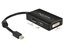 Picture of Adapter mini Displayport 1.1 male - Displayport / HDMI / DVI female Passive black