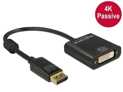 Attēls no Delock Adapter Displayport 1.2 male  DVI female 4K Passive black