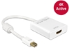 Изображение Delock Adapter mini Displayport 1.2 male  HDMI female 4K Active white