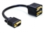 Picture of Delock Adapter VGA male to 2x VGA female, black