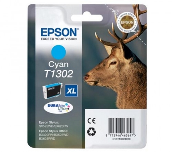 Изображение Epson Stag Singlepack Cyan T1302 DURABrite Ultra Ink