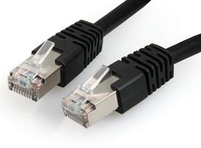 Изображение Patch cord ekranowany FTP kat.6 osłonka zalewana 1M czarny