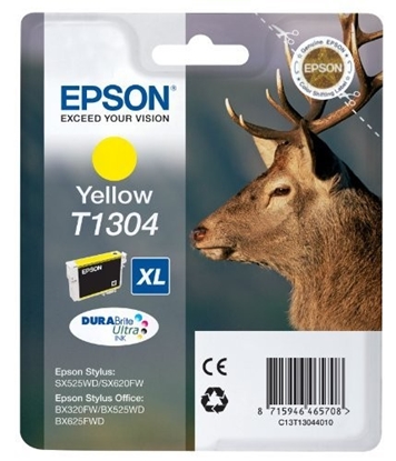 Attēls no Epson Stag Singlepack Yellow T1304 DURABrite Ultra Ink