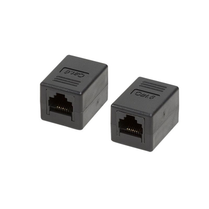 Attēls no LogiLink Złączka RJ45- RJ45 żeńsko/żeńska kat.6 UTP, czarna (NP0034A)