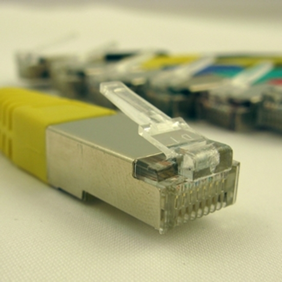 Picture of NetRack patchcord RJ45, osłonka zalewana, kat. 5e FTP, 5m Żółty (BZPAT5FY)