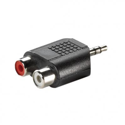 Picture of VALUE 3.5mm Adapter, 1x 3.5mm M to 2x RCA F