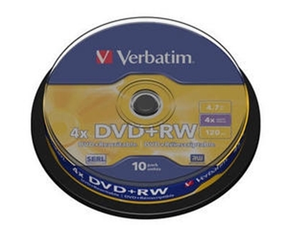 Attēls no Matricas DVD+RW SERL Verbatim 4.7GB 4x 10 Pack Spindle