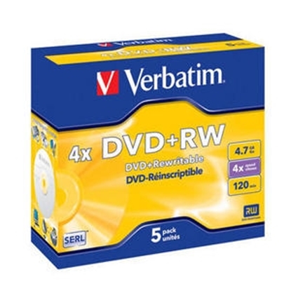 Attēls no Matricas DVD+RW SERL Verbatim 4.7GB 4x 5 Pack Jewel