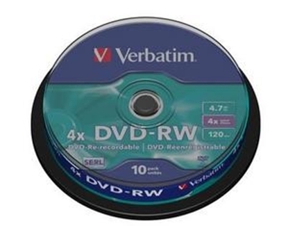 Attēls no Matricas DVD-RW SERL Verbatim 4.7GB 4x 10 Pack Spindle