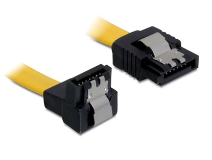 Attēls no Delock Cable SATA 6 Gbs downstraight metal 50 cm