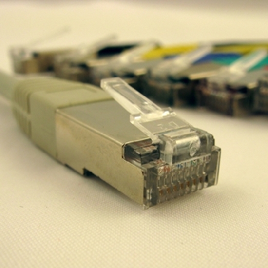 Picture of NetRack patch cord FTP cat.5e RJ45 1mb zalewany szary (BZPAT1F5E)