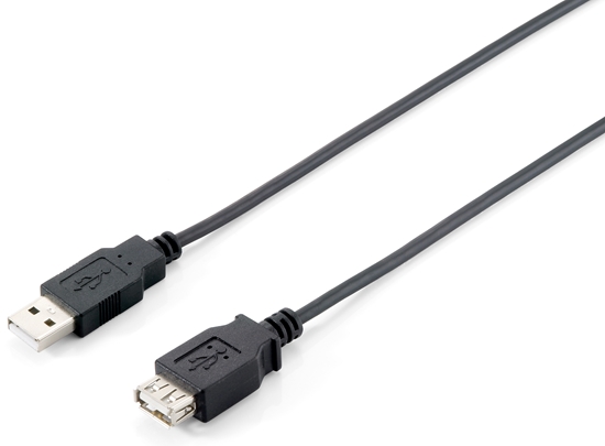 Изображение Equip USB 2.0 Type A Extension Cable Male to Female, 1.8m , Black