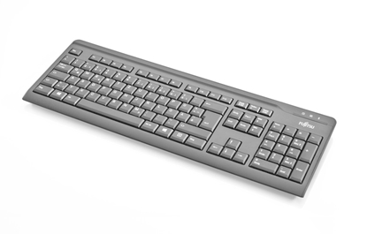 Изображение Fujitsu KB410 keyboard USB QWERTZ Czech, Slovakian Black