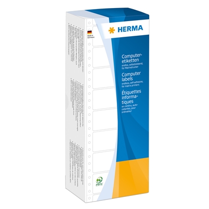 Изображение HERMA Computer labels continous 88.9x35.7 mm 1 row white paper matt 4000 pcs.