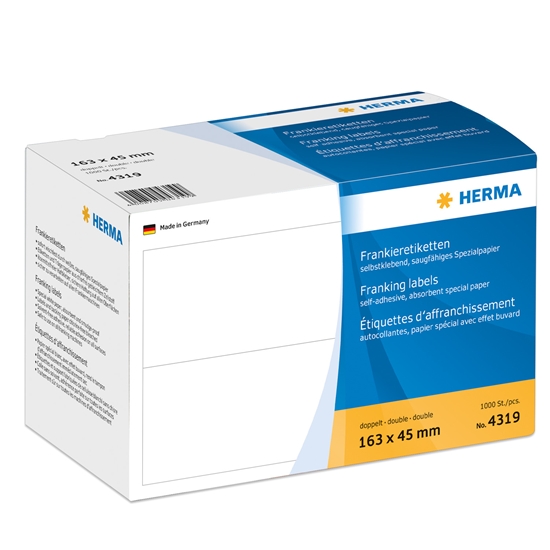 Изображение HERMA Franking labels double 163x45 mm 1000 pcs.