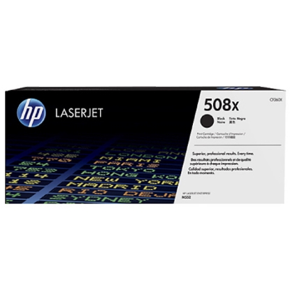 Picture of HP Cartridge No.508X Black HC (CF360X) for laser printers, 12500 pages.
