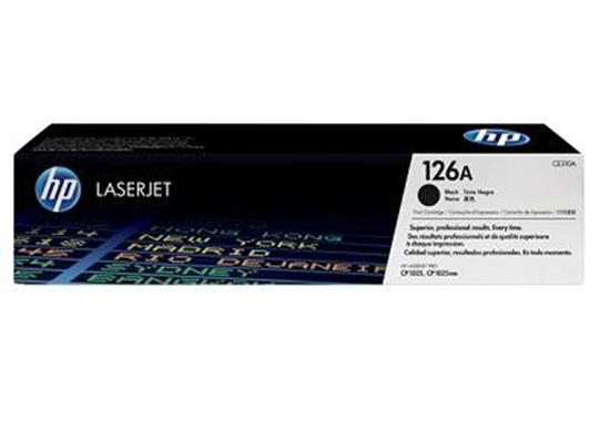 Picture of HP 126A Black Toner Cartridge, 1200 pages, for HP Color LaserJet CP1025, Pro100, Pro200, M275 series