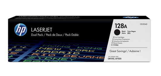 Picture of HP 128A 2-pack Black Original LaserJet Toner Cartridges