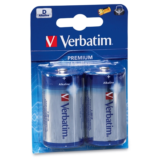 Picture of 1x2 Verbatim Alkaline battery Mono D LR 20               49923