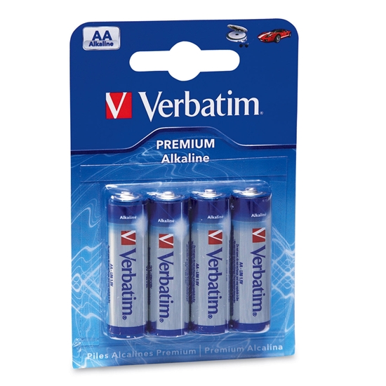 Изображение 1x4 Verbatim Alkaline Battery Mignon AA LR6