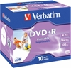 Picture of Matricas DVD+R AZO Verbatim 4.7GB 16x Printable ID Branded, 10 Pack Jewel