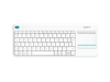 Изображение Klaviatūra Logitech Wireless Touch K400 Plus White US