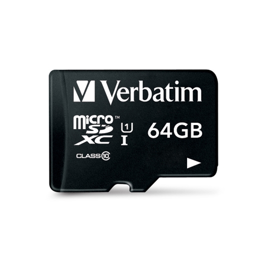 Изображение Verbatim Tablet U1 microSDHC Card with USB Reader 64GB