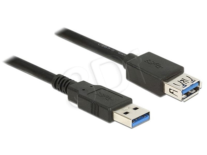 Attēls no Delock Extension cable USB 3.0 Type-A male > USB 3.0 Type-A female 0.5 m black