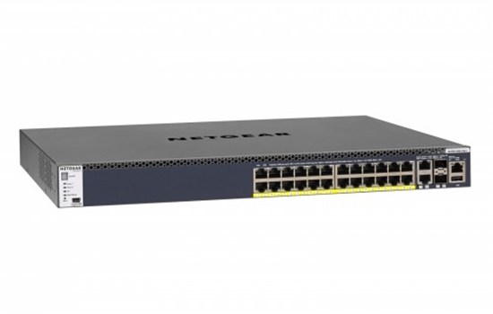 Picture of Netgear M4300-28G-PoE+ Managed L2/L3/L4 10G Ethernet (100/1000/10000) Power over Ethernet (PoE) 1U Black