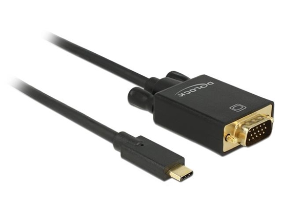 Изображение Delock Cable USB Type-C™ male > VGA male (DP Alt Mode) Full HD 1080p 1 m black