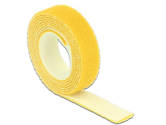 Picture of Delock Hook-and-loop fasteners L 1 m x W 13 mm roll yellow