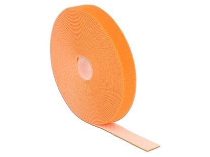Attēls no Delock Hook-and-loop fasteners L 10 m x W 20 mm roll orange