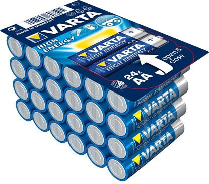 Изображение Baterie alkaliczne VARTA R6 (AA) 24 sztuk HIGH ENERGY 