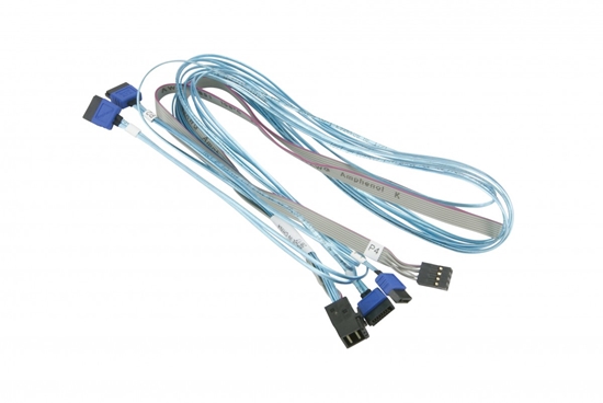 Изображение Supermicro CBL-SAST-0699 SATA cable 90 m Blue, Grey