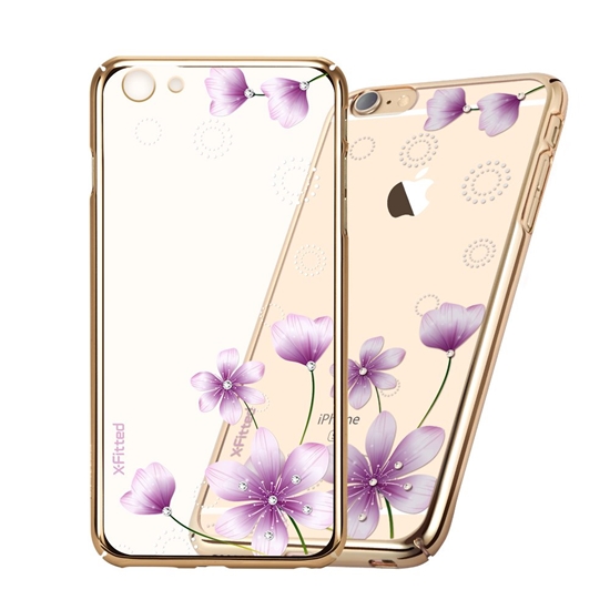 Picture of X-Fitted Plastic Case With Swarovski Crystals for Apple iPhone 6 / 6S Gold / Secret Fragrance