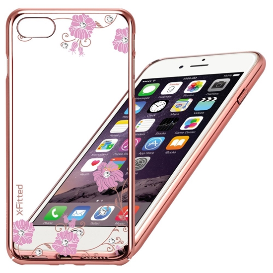 Изображение X-Fitted Plastic Case With Swarovski Crystals for Apple iPhone 6 / 6S Rose gold / Graceland