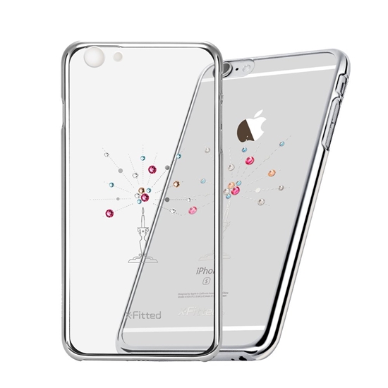 Изображение X-Fitted Plastic Case With Swarovski Crystals for Apple iPhone 6 / 6S Silver / Starry Sky