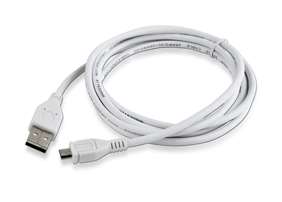 Изображение Gembird USB Male - MicroUSB Male 1.8m White