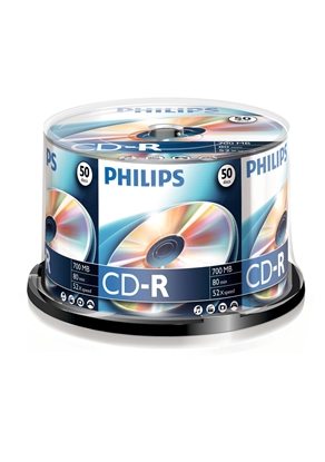 Attēls no 1x50 Philips CD-R 80Min 700MB 52x SP