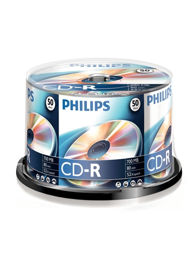 Изображение 1x50 Philips CD-R 80Min 700MB 52x SP