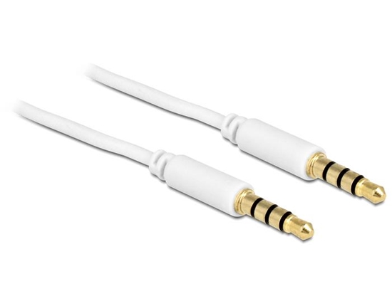 Picture of Delock Cable Stereo Jack 3.5 mm 4 pin male  male 2 m