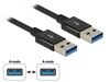 Picture of Delock Cable SuperSpeed USB 10 Gbps (USB 3.1 Gen 2) USB Type-A male - USB Type-A male 0.5 m coaxial black Premium