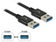 Attēls no Delock Cable SuperSpeed USB 10 Gbps (USB 3.1 Gen 2) USB Type-A male - USB Type-A male 0.5 m coaxial black Premium