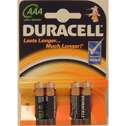 Изображение Duracell | AAA/LR03 | Alkaline Basic MN2400 | 4 pc(s)