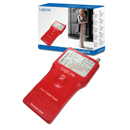 Изображение LogiLink Tester okablowania RJ-11 / RJ-45 / BNC /USB / IEEE1394 (WZ0014)