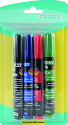 Attēls no STANGER permanent MARKER M236 1-4 mm, Set 4 colours 712020