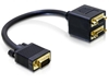 Picture of Delock Adapter VGA male to 2x VGA female, black