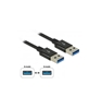 Picture of Delock Cable SuperSpeed USB 10 Gbps (USB 3.1 Gen 2) USB Type-A male - USB Type-A male 0.5 m coaxial black Premium